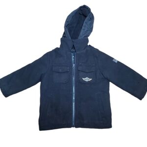 Ixtreme Outfitters Boys Black Hooded Jacket with Badge Sz 3T